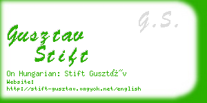 gusztav stift business card